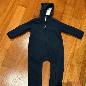 H&M Midnight Blue Fleece Kids Footie in size 6M